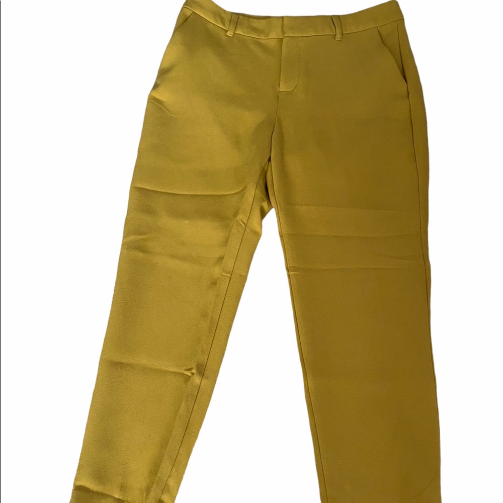 Old Navy Mustard Yellow Harper Mid Rise Ankle Pant - Picture 3 of 9